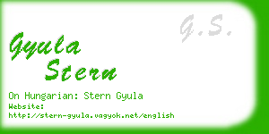 gyula stern business card